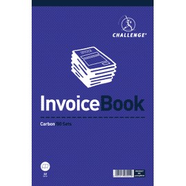 Challenge Large Duplicate Invoice Book, Carbon without Vat, 50 Pages, 1 pack, A4 (297 x 195 mm)