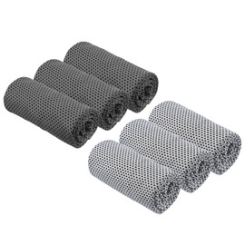 PATIKIL Cooling Towel 40"x12", 6 Pcs Ice Towel for Neck and Face, Soft Breathable Chilly Sweat Absorbing for Yoga Sports Camping Fitness, Dark Gray/Light Gray