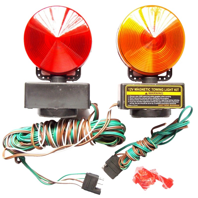 EAGLE KING PRODUCTS 12V Magnetic Towing Trailer Light Kit Amber/Red