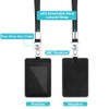 DUPENCD 2 Pack Badge Holders, Vertical PU Leather ID Badge