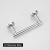BWE Chrome Toilet Paper Holder Wall Mounted Double Post Pivoting