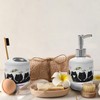 Ambesonne Cats Soap Dispenser & Toothbrush Holder Set, Kitties Looking