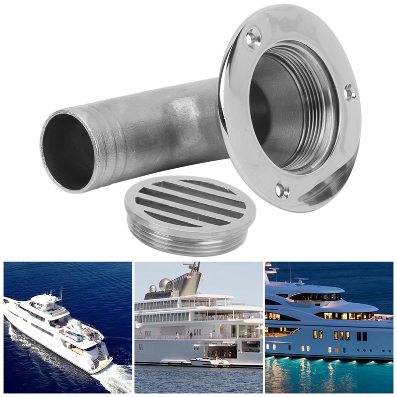 Durable Boat Floor Drain 316 Stainless Steel Marine 90 Degree