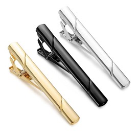Upstore Mens Tie Clips Classic Tie Clips Minimalist Necktie Tie Bar Clasp Clip Clamp Pins Best Gift for Business Wedding Engagement
