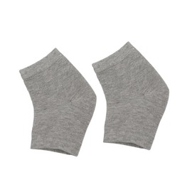 Baluue Moisturizing Gel Heel Socks Open Toe Nylon Relief for Cracked Feet Grey
