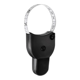 HARFINGTON Body Measure Tape 60" 150cm Automatic Telescopic Tape Measure Retractable Measuring Tape with Lock Pin & Push-Button for Body Measurements, Sewing, Fabric, Cloth, Black
