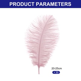 PATIKIL 30 Pcs Natural Ostrich Feathers Bulk 8-10 Inch/ 20-25 cm Large Ostrich Feathers for Crafts Home Decoration Wedding Party Vase Decor (Dark Pink)