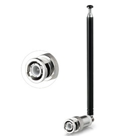 Bingfu VHF UHF 5-Sections 42cm Telescopic Radio Scanner Antenna with BNC Connector for CB Radio Amateur Radio Two-Way Radio Mobile Scanner FM Transmitter Wireless Microphone Receiver