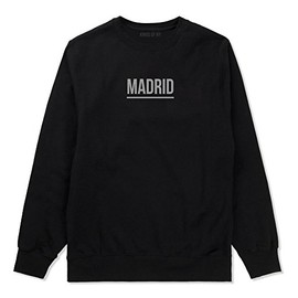 Kings Of NY City of Madrid Simple Underline Crewneck Sweatshirt Large Black