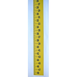 Oregon Rule Co. Extra Wide Vertical Down Ruler - 3" Wide x 48" Long - Fractional 1/4" Grads - Yellow