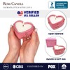 Heart Shaped Eternal Love Candle, Romantic Rose Scented Gift with