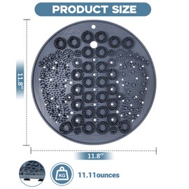 Luckyiren - Alfombrilla para limpieza de pies más grande para ducha, silicona para pies y espalda, exfoliante corporal con ventosa antideslizante, cepillo para polvo exfoliante exfoliante para mujeres