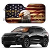 WILDLAVIE God Bless American Flag Eagle Car Windshield Sunshade Foldable