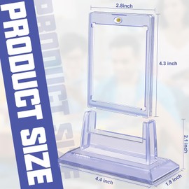 Portatarjetas magnéticas de 24 quilates para tarjetas de intercambio, 35 unidades de acrílico con 24 soportes para tarjetas, protector de tarjetas, plástico duro, apto para tarjetas MTG y deportivas