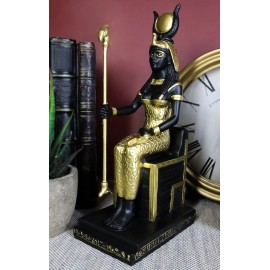 Ebros Egyptian Goddess Isis Seated On Throne 7.5 Inch Tall Figurine