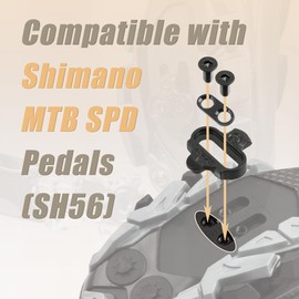 CyclingDeal Bike Cleats Compatible with Shimano SPD SM-SH56 - for Indoor Cycling & MTB Mountain Bike Bicycle - Clips for Indoor Shoes (Multi-Release)