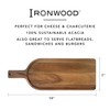 Ironwood Charcuterie Board With Handle, Acacia Wood