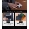 LUNICA Men's Business Card Holder, Genuine Leather, Luxury Saffiano Leather,
