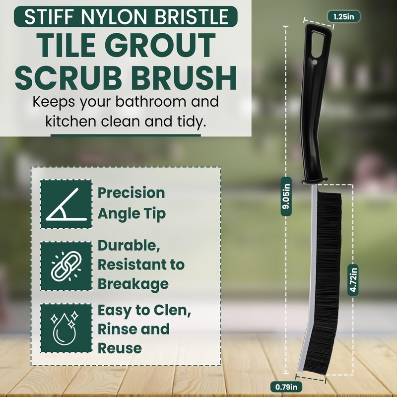 Crevice Cleaning Brush Set – 6Pcs Hard Bristle Cleaning Tools