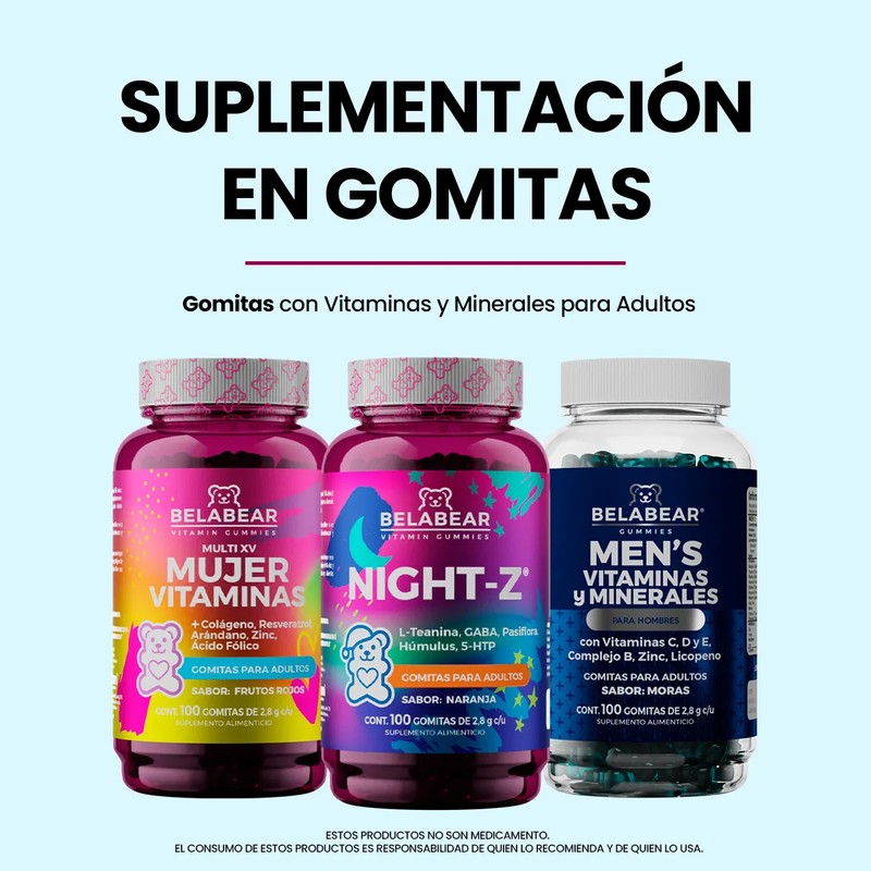 Pack x3 Gomitas Belabear | Multivitamínico (Hombre y Mujer) +