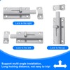 JIEYAO 2Pcs Stainless Steel Slide Bolt Latch, Bathroom Stall Door
