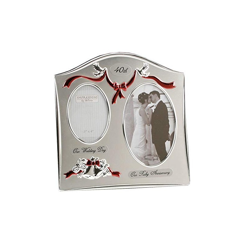 Juliana Photo Frame 2 Tone Silver Plated Double Wedding Anniversary