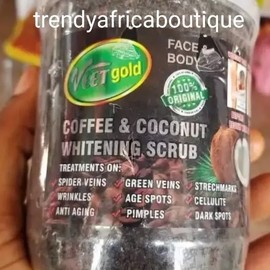 Veetgold coffee & coconut face & body scrub, anti green veins, spot & more 450gx