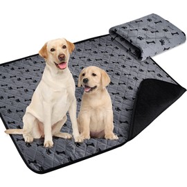 LIANNAW108 Almohadillas Lavables para Perros,Tapetes Reutilizable Desechables de Almohadillas Lavables para Orina para Perros,Antideslizantes,para Entrenamiento,Viajes,Incontinencia (140 x 90CM)