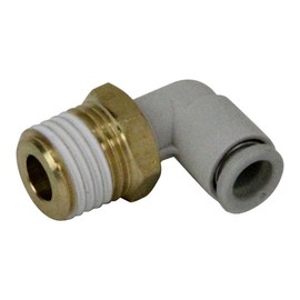 SK11 One-Touch Pipe Fitting Elbow Union for 0.2 inch (6 mm) Hose R1/4 KQ2L06-02AS
