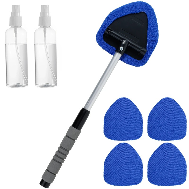 Telescopic Car Window Cleaner for Windshields – Microfiber Glass Cleaning