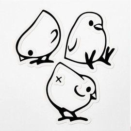Decal Stickers of Chicken Cute Three Brothers Premium Indoor (No Waterproof) Vinyl Decal Stickers for Laptop Phone Accessory Helmet Car Window Mug Tuber Cup Door Wall Decoration ANDVER3906240BL