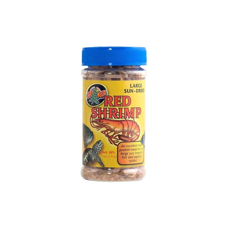 Zoo Med Large Sun-Dried Red Shrimp Aquatic Turtle Food 0.5