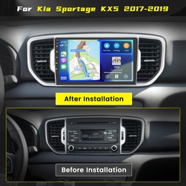 [2+64G] Hikity Android 13 Car Stereo for Kia Sportage KX5 Radio 2017 2018 2019 with Wireless Carplay Android Auto, 9 Inch Touch Screen in-Dash GPS Mirror Link BT WiFi Backup Cam SWC MIC FM/RDS