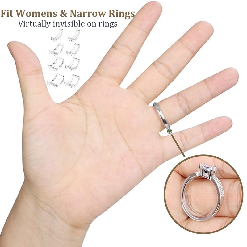 Pack of 12 ring size adjusters, ring reducer, invisible ring
