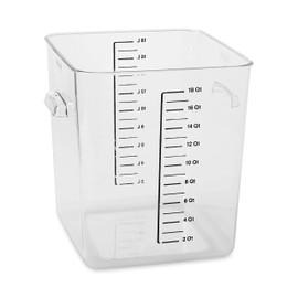 Rubbermaid Commercial contenedor Ahorra Espacio, Solo contenedor, Transparente