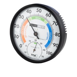 Wetterladen Klimatest 45.2030.12 Synthetic Hair Precision Hygrometer Black