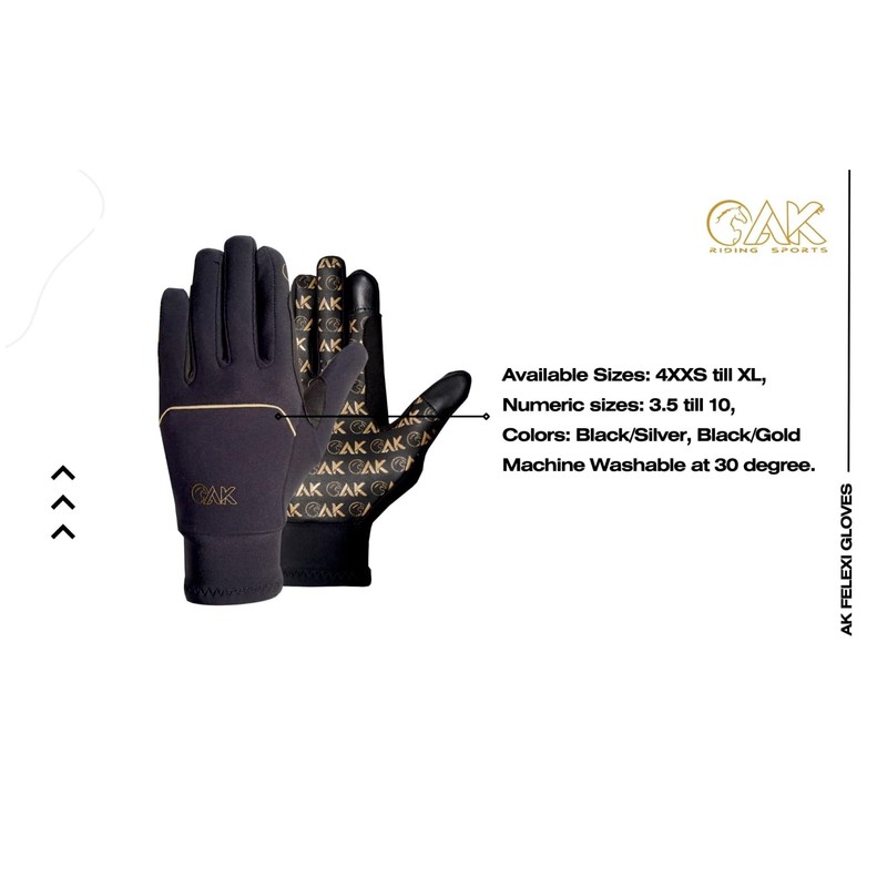 AK Xtreme Designed Polar Flexi Winter Horse Riding Gloves &