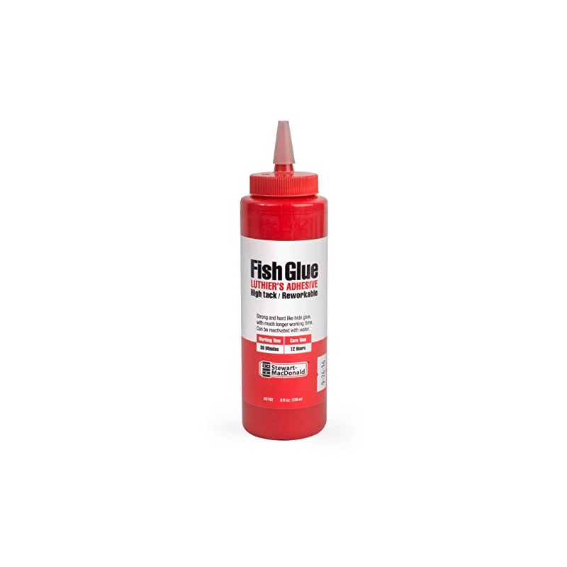 StewMac Fish Glue – High Strength Woodworking Adhesive with Long