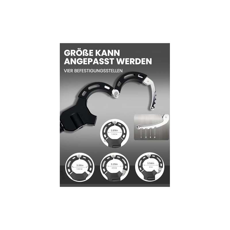 90 cm Hardened Steel Handcuff Lock - Anti-Theft Device for