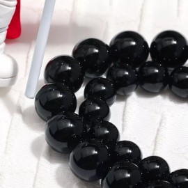 Vanilla Mountain Jewelry Making DIY Black Onyx Agate 8mm Loose Beads