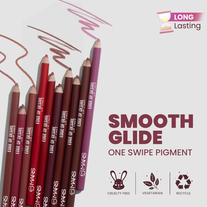 MARS Matte Lip Liner Set of 10 | One Swipe