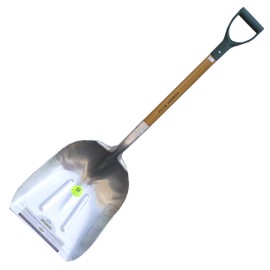 Forest Hill Manufacturing Heavy Duty Professional Aluminum Straight Edge Scoop Shovel (.105 Thick Aluminum, 48-Inch)
