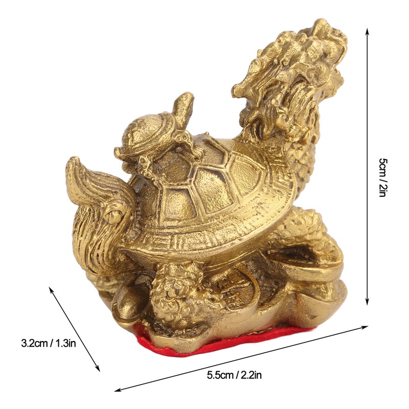 Feng Shui Decoration Dragon Tortoise Feng Shui Copper Casting Craft
