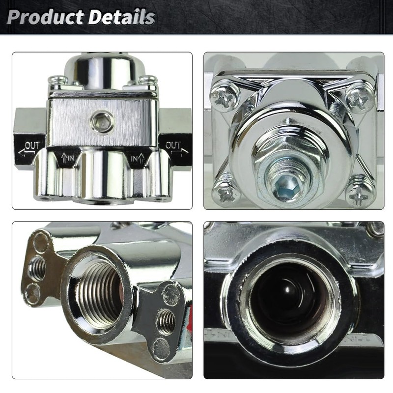 12-804 Adjustable Fuel Pressure Regulator With Gauge