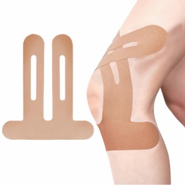 IEADEN Pre-Cut Kinesiology Tape for Knee, 10 Pcs - Waterproof & Elastic, Breathable Latex-Free Cotton Athletic Tape, Provide Support and Stability to Muscle - Ideal for Running, Hiking, Riding, etc. …