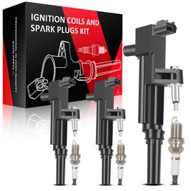 SCITOO 3 ignition coils with 6 iridium Spark Plugs for Dodge for Jeep Dakota Nitro Liberty Com for MANder Grand Cherokee 3.7L V6 5149199AA C1652 UF640