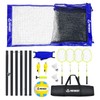 Volleyball Badminton Net Set Combo for Backyard Beach, 2-in-1 Adjustable