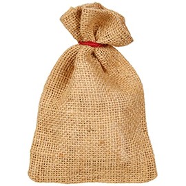Riffelmacher 19527 Natural Jute Sack, Size 10 x 15 cm, Lockable, Gift, Bag, Packaging, Christmas, Santa Claus, Advent Calendar