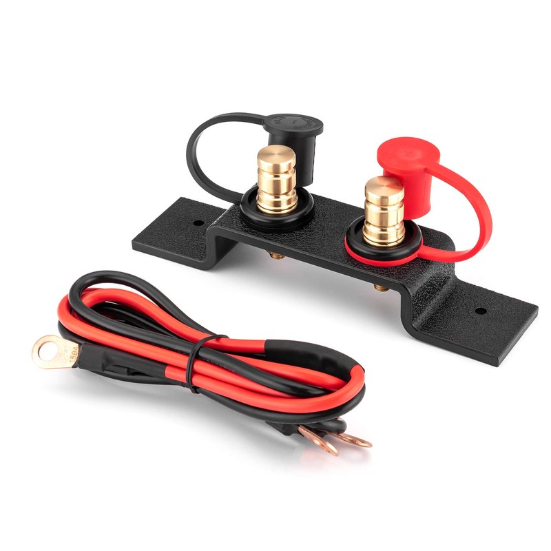 Wsays UTV Battery Jump Post Terminals Relocation Kit Quick Charging