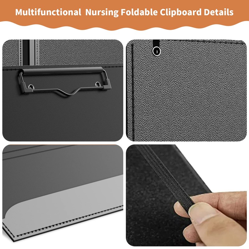 Nursing Clipboard Foldable-3 Layers Folding Nursing Clipboard with Nursing Edition